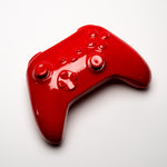 red xbox controller in ceramic