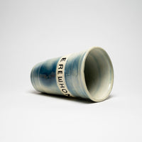 blue smoothie cup in ceramic