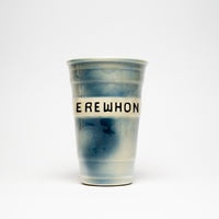 blue smoothie cup in ceramic