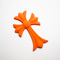 matte orange cross in ceramic