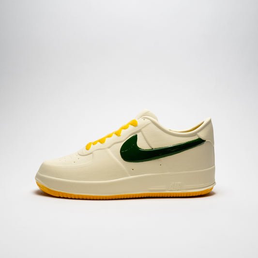 matte yellow green check af1 in ceramic