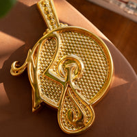 roc ash trey in ceramic w 14k gold luster