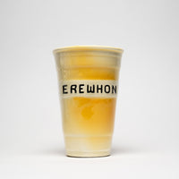 yellow cup in ceramic